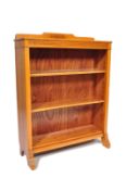 1920's GOLDEN OAK JACOBEAN REVIVAL OPEN WINDOW BOOKCASE