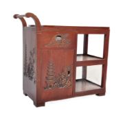 MID CENTURY CHINESE HARDWOOD SERVING HOSTESS TROLLEY