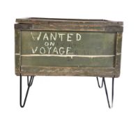 1950S ROYAL SIGNALS CRATE COFFEE TABLE