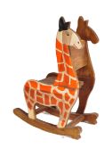 20TH CENTURY CHILDRENS PAINTED GIRAFFE ROCKING CHAIR