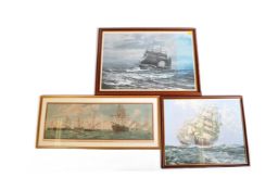 MONTAGUE DAWSON - J R WELLS - SHIP PRINTS