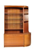 MID CENTURY TEAK WOOD UPRIGHT MODULAR WALL UNIT CABINET