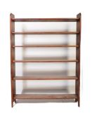 19TH CENTURY LARGE PINE VICTORIAN OPEN BOOKCASE SHELVES