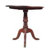 18TH CENTURY GEORGE IIII FLAME MAHOGANY TILT TOP TABLE