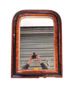 19TH CENTURY FAUX BOIS ARCHED WALL MIRROR