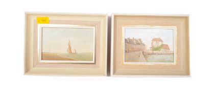 PAIR OF STEWART PORTER OIL ON BOARD PAINTINGS