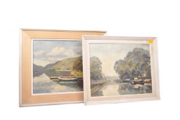 TWO 20TH CENTURY VIJIA DICKSON OIL ON CANVAS PAINTINGS