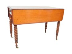 VICTORIAN 19TH CENTURY OAK PEMROBE DROP LEAF SIDE TABLE