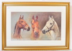 AFTER S L CRAWFORD FRAMED WE THREE KINGS HORSE PRINT