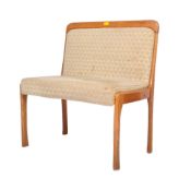 BRITISH - MODERN DESIGN - RETRO TEAK HALL SETTLE BENCH
