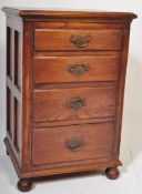 JACOBEAN REVIVAL 20TH CENTURY OAK PEDESTAL CHEST OF DRAWERS