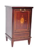EDWARDIAN MAHOGANY LINE INLAID PEDESTAL COAL PURDONIUM