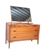 MID CENTURY LEBUS TEAK WOOD DRESSING TABLE CHEST
