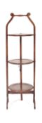 EARLY 20TH CENTURY 1920S MAHOGANY FOLDING CAKE STAND