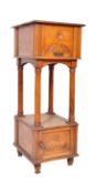 EARLY 20TH CENTURY OAK GRAMOPHONE PEDESTAL STAND
