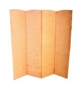 AN EDWARDIAN FOUR FOLD PRIVACY DISCRETION SCREEN