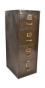 1940S GREEN SHANNON SYSTEMS PEDESTAL FILING CABINET