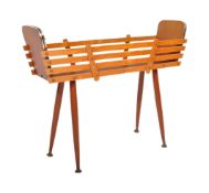 RETRO 20TH CENTURY TEAK & OAK PLANT STAND PLANTER