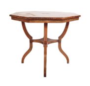 19TH CENTURY ROSEWOOD & MARQUETRY CENTRE TABLE