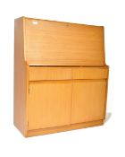 MID CENTURY DANISH INSPIRED TEAK WOOD BUREAU DESK