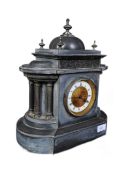 19TH CENTURY SLATE MANTEL STRIKING CLOCK