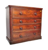 VICTORIAN MAHOGANY SECRETAIRE CHEST OF DRAWERS