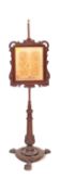EARLY 19TH CENTURY REGENCY SCOTTISH MAHOGANY POLE SCREEN