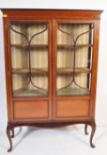 EDWARDIAN ASTRAGAL GLAZED VITRINE CABINET