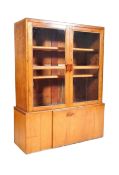 1930'S ART DECO OAK LIBRARY BOOKCASE CABINET CUPBOARD