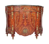 20TH CENTURY FRENCH LOUIS SEIZE KINGSWOOD MARBLE GILT CRESEDENZA