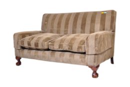 QUEEN ANNE REVIVAL MAHOGANY TWO SEAT SOFA SETTEE