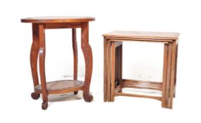 20TH CENTURY NEST OF TABLES & JARDINERE