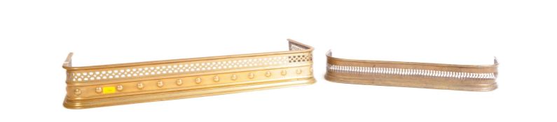 TWO 19TH CENTURY BRASS FIRE GUARDS