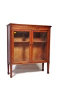 EARLY 20TH CENTURY MAHOGANY GLAZED BOOKCASE CABINET