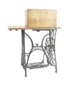 19TH CENTURY MAHOGANY PFAFF SEWING MACHINE TABLE
