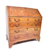 LATE 18TH CENTURY GEORGE III MAHOGANY BUREAU DESK