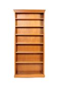 20TH CENTURY MAHOGANY OPEN BOOKCASE