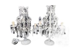 PAIR OF CONTEMPORARY FIVE ARMS CEILING CHANDELIERS