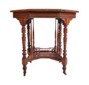 VICTORIAN MAHOGANY OCTAGONAL OCCASIONAL TABLE