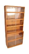 MID CENTURY RETRO LARGE SIX SECTION LAWYERS BOOKCASE