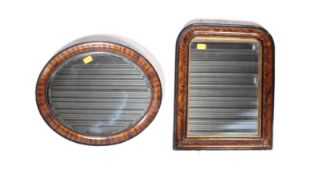 TWO EARLY 20TH CENTURY FAUX BOIS MIRRORS