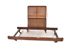 EARLY 20TH CENTURY BERGERE MAHOGANY SINGLE BED FRAME