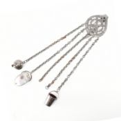 VINTAGE WHITE METAL CHATELAINE