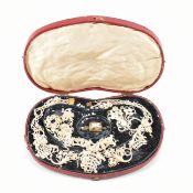 18TH CENTURY REMNANTS PEARL GOLD COLLAR NECKLACE