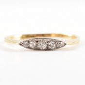 1920s GOLD & PLATINUM FIVE STONE DIAMOND RING
