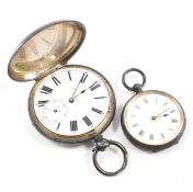 TWO HALLMARKED SILVER POCKET WATCHES