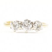 18CT GOLD & DIAMOND 3 STONE RING
