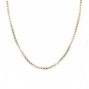 HALLMARKED 9CT GOLD BOX LINK CHAIN NECKLACE