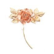 HALLMARKED 9CT GOLD BI COLOUR PIN