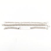 GROUP OF THREE HALLMARKED SILVER CHAIN BRACELETS